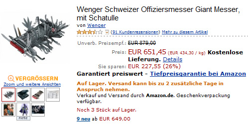 Wenger Offiziersmesser